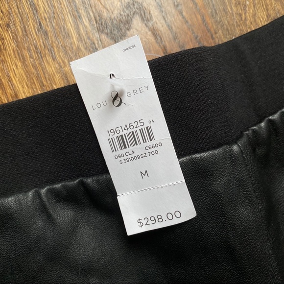 Lou Grey Real Leather Stretch Leggings 